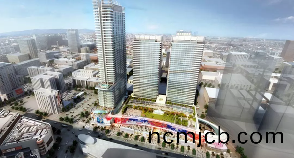 三思(si)3500平方米戶外(wai)LED屏在美國西岸再造一箇“時